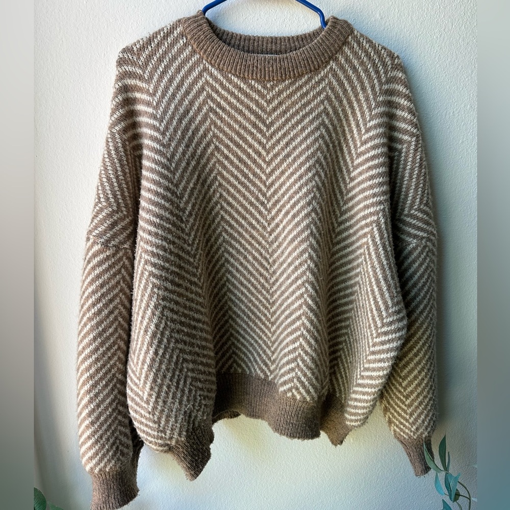 Oak + Fort Herringbone Crew Neck sweater
